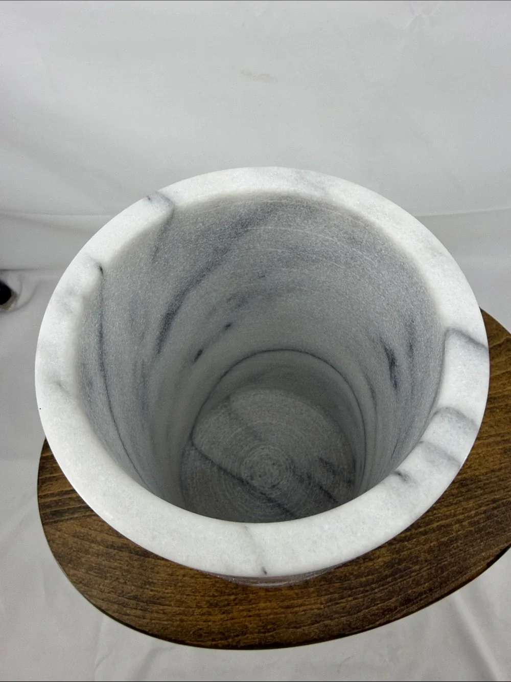 Crate & Barrel French Kitchen Marble Wine Chiller Cooler, Counter Utensil Holder